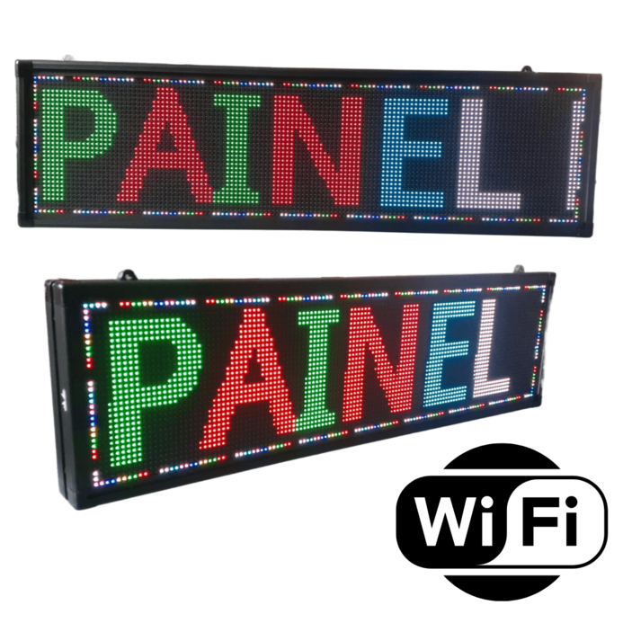 Painel Letreiro de LED RGB P5 70X20CM 105-235V | Shopee Brasil