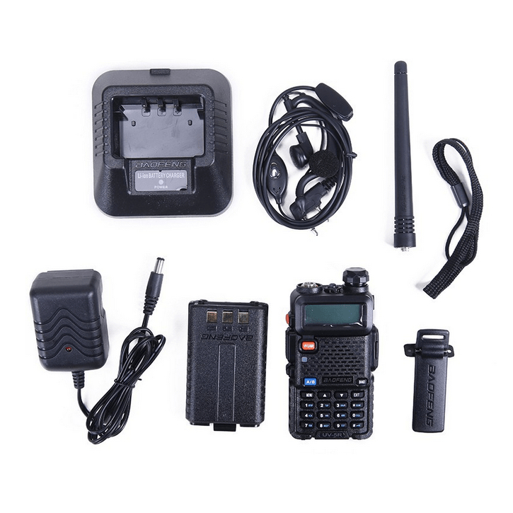 Rádio HT Baofeng UV5R kit completo novo unidade Dual Band | Shopee Brasil