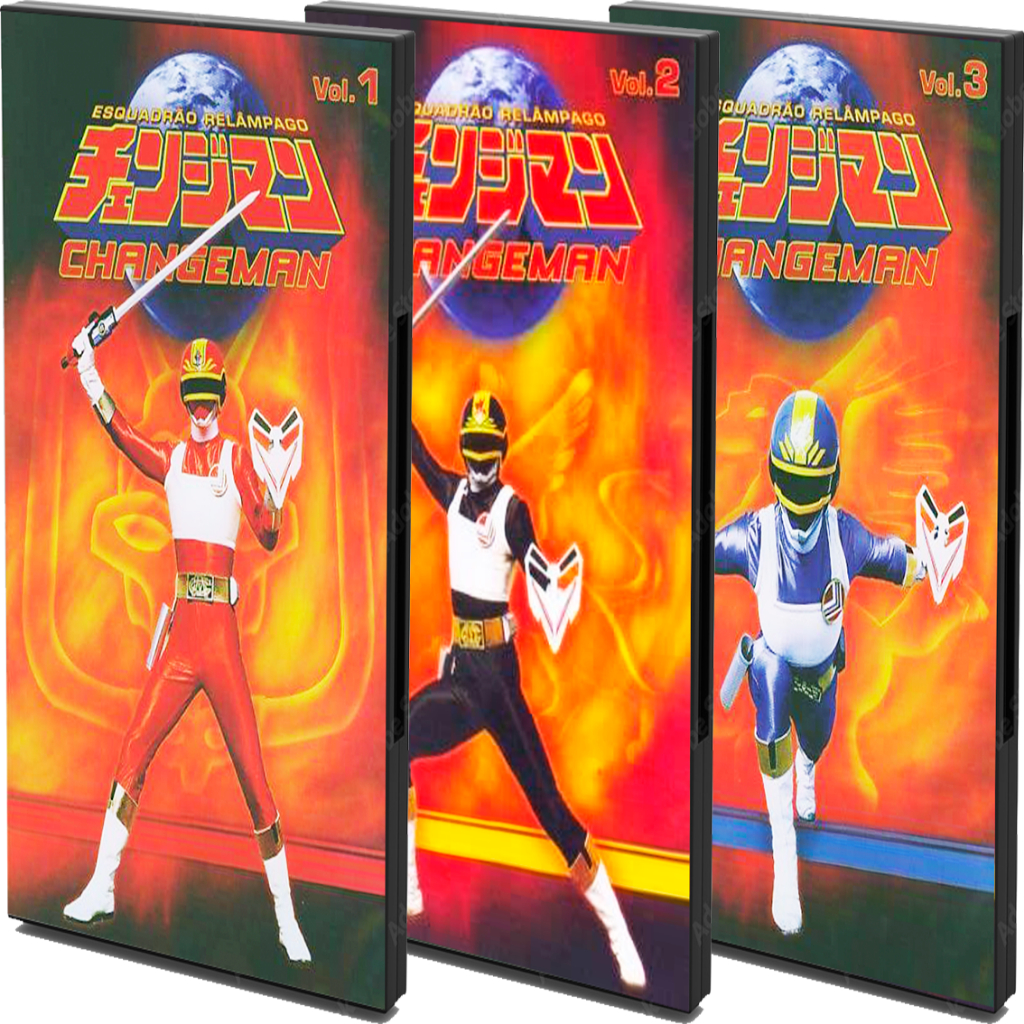 Changeman Super Sentai dublado (1985) Completo em 3 DVDs | Shopee Brasil