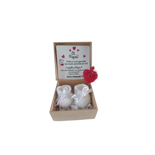Caixa Revelação Gravidez para Papai e toda a família (com sapatinhos e chaveiro) em Oferta na Shopee