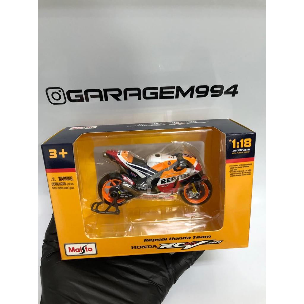 Maisto Moto GP 1/18 - Réplica Honda RCV 2003 Pilotée Par Gibernau, Occasion