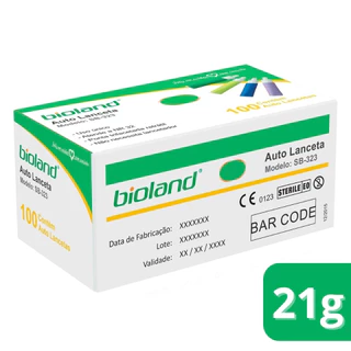 Auto Lanceta Retrátil 21g Contem 100 Uni - Bioland