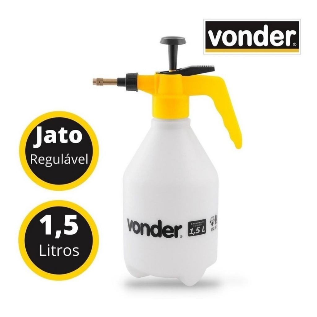 Pulverizador Manual 1,5 Litros Com Compressão Prévia Vonder