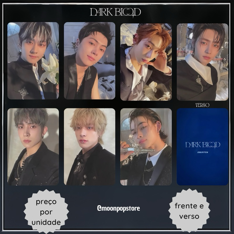 ENHYPEN DARKBLOOD shopee トレカ トレカ セット 7枚 ENHYPEN DARK BLOOD Photobook Version Album Photocard | Shopee Brasil