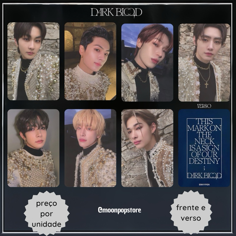 ENHYPEN DARKBLOOD shopee トレカ トレカ セット 7枚 ENHYPEN DARK BLOOD Photobook Version Album Photocard | Shopee Brasil