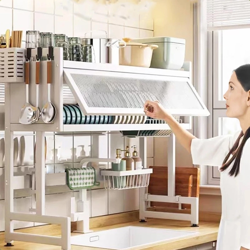 65/85 cm Escorredor de louça sobre a pia com rack
