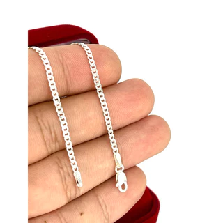 Pulseira Masculina Grumet groumet escama de peixe 2 mm - 21cm em prata pura 925