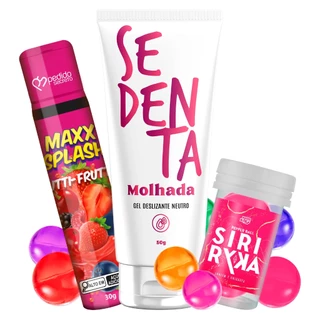 Kit Casal Sedenta Molhada Gel Lubrificante Deslizante Neutro Bolinha Erótica Maxx Splash Sexo Oral em Oferta na Shopee
