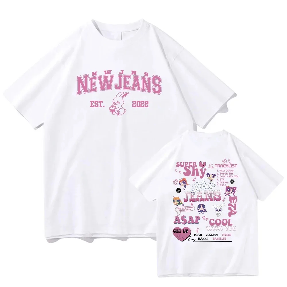 Camiseta T-shirt Unissex Algodão Tracklist New Jeans Est.2022