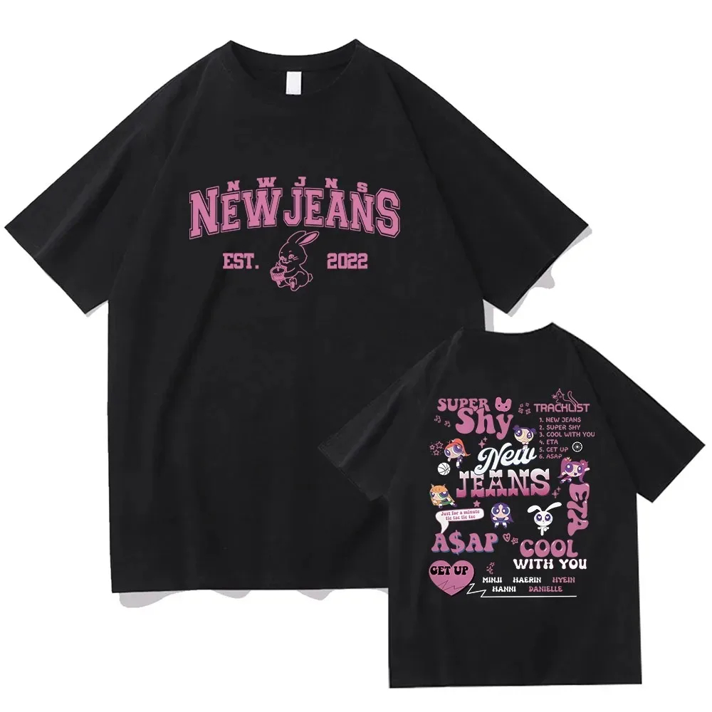 Camiseta T-shirt Unissex Algodão Tracklist New Jeans Est.2022