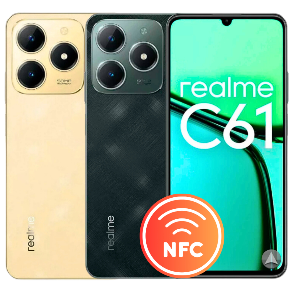 Celular Smartphone Realme C61 Com NFC - 256/6GB 256/8GB 128/4GB