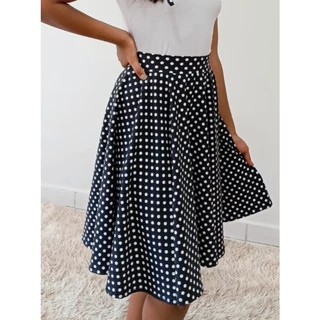 Saia Godê Infantil Poá Moda Evangélica Feminina (Bolas, bolinhas)