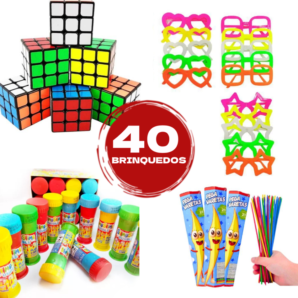 Kit 40 Brinquedos Infantis para Crianças Presente Aniversário ...