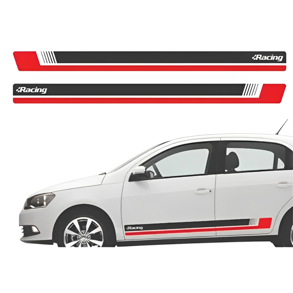 Adesivo Gol Racing G3 G4 G5 G6 Faixa Lateral Par | Shopee Brasil