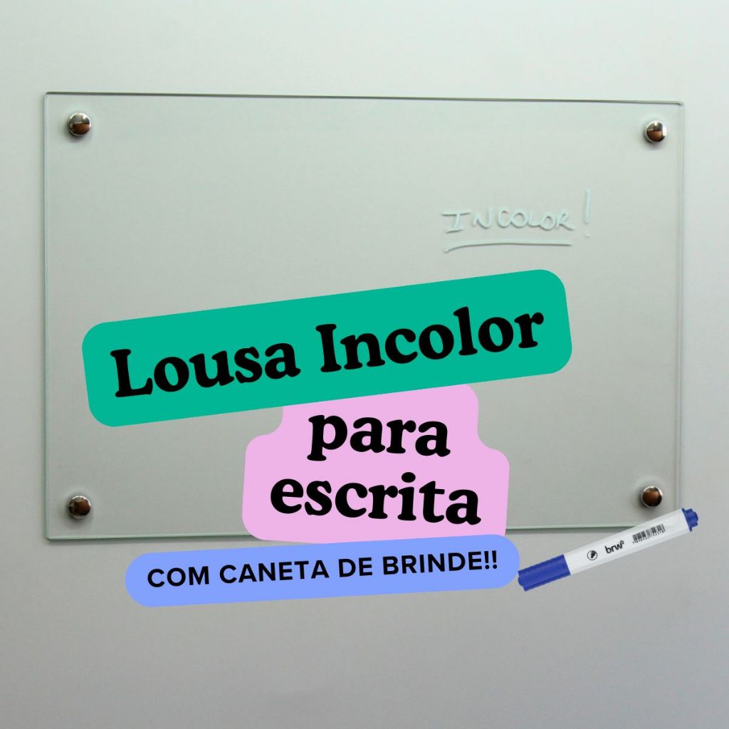 Lousa de vidro incolor para escrita quadro transparente