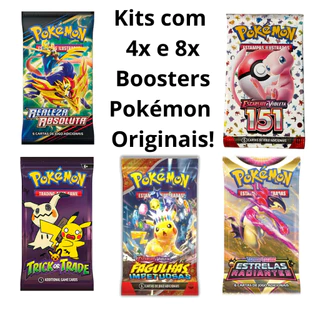 Kit Booster Pokémon Unitário Cartas TCG Lacrado e Original Copag Blister unitário Cartinhas Pokémon