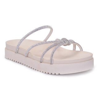 Sandália Papete Feminina Birken Em Strass Brilhosa Calce Fácil Leve e ...