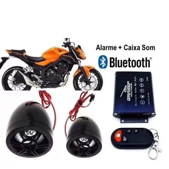 Alto-Falante Para Moto Potência do Som na sua Motocicleta Proteção Anti ...