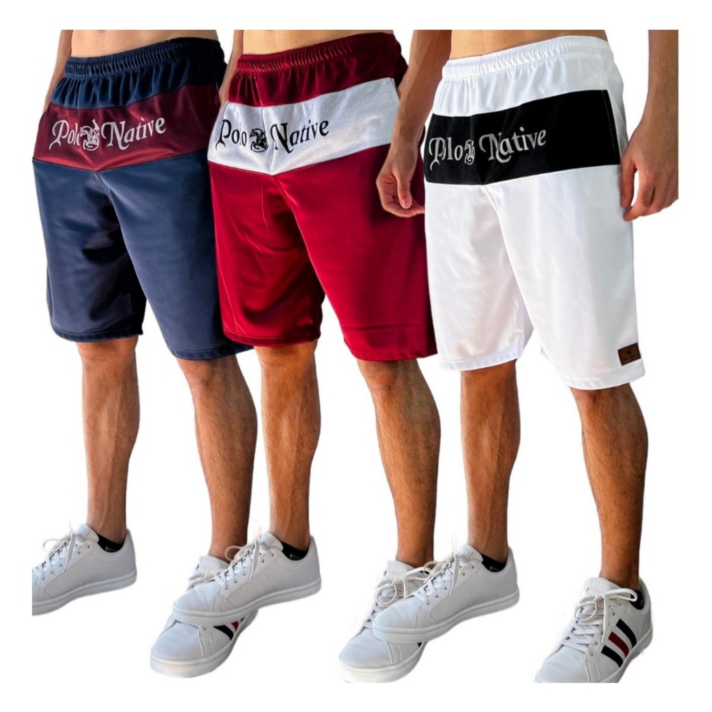 Kit 3 Bermudas Masculina PLUS SIZE Chimpa Moletom Tamanho Grande ...