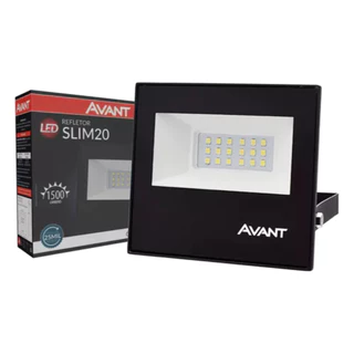 Refletor Led Slim 20w 1500lm 6500k Bivolt Ip65 Avant