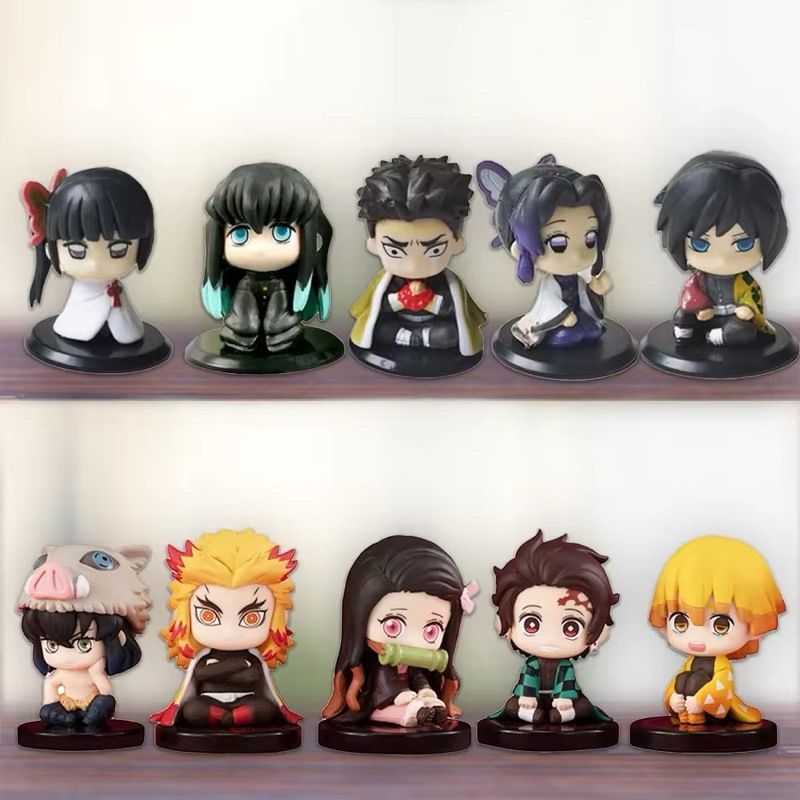 10 Estilos Mini Caçador De Demônios Tanjiro Anime Figuras Nezuko ...