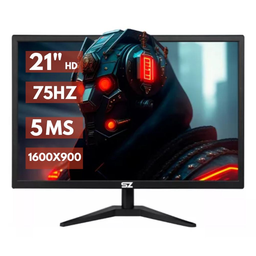 Monitor 21 Polegadas Led HD 75HZ hdmi vga 5ms PC Jogo Home Office ...