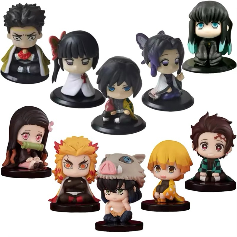 15pcs Demon Slayer Miniaturas Action Figures Tanjirou Nezuko