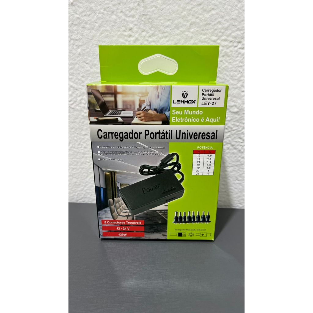 Fonte Carregador Universal Laptop Notebook Computador Voltagem De Entrada 110,220