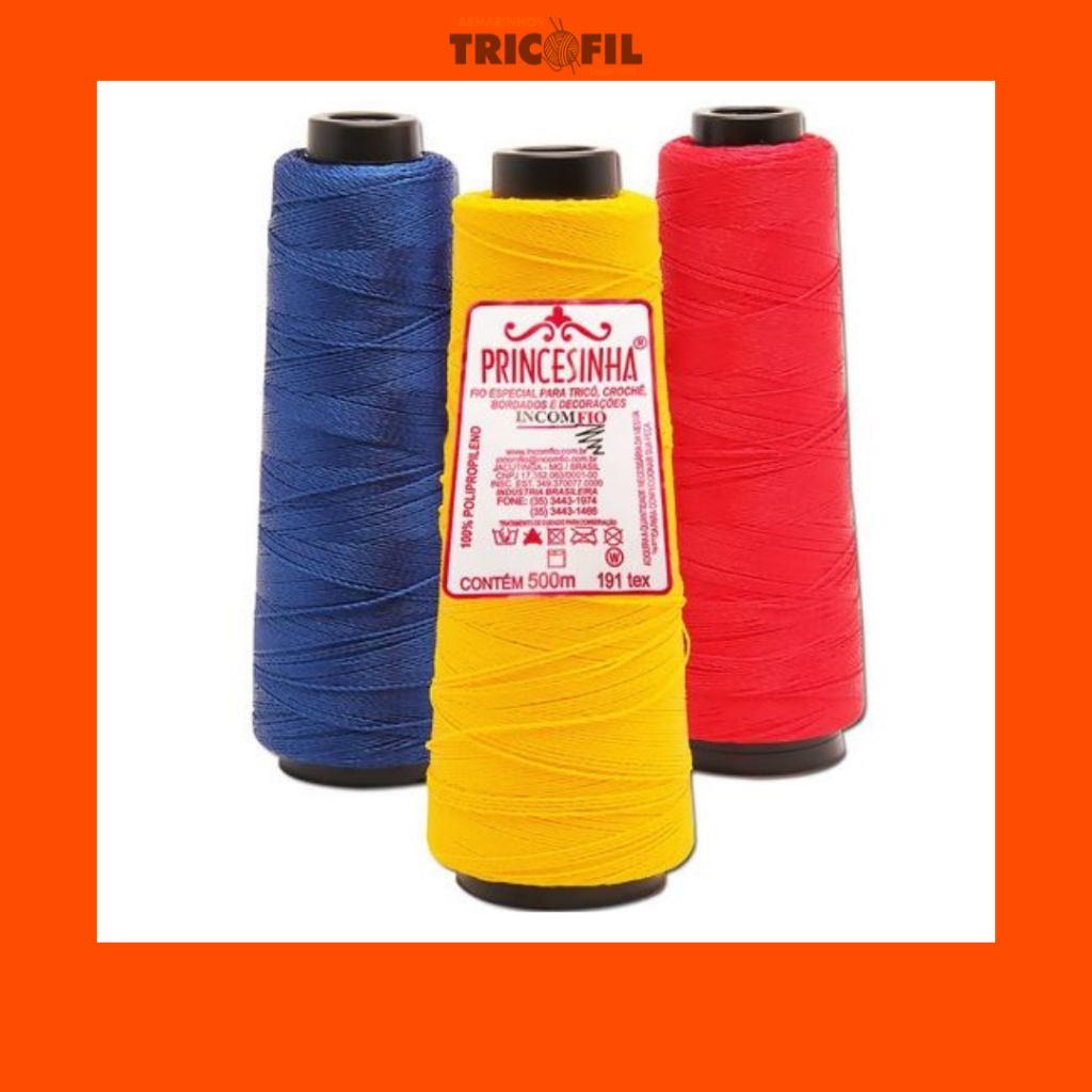 Fio Linha de Seda Princesinha - 500m | Crochê | Shopee Brasil