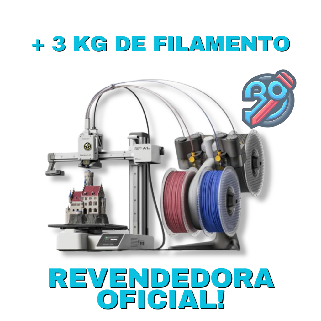 Bambu Lab A1 Mini Combo + 4 kg Filamento - Faz a Boa!