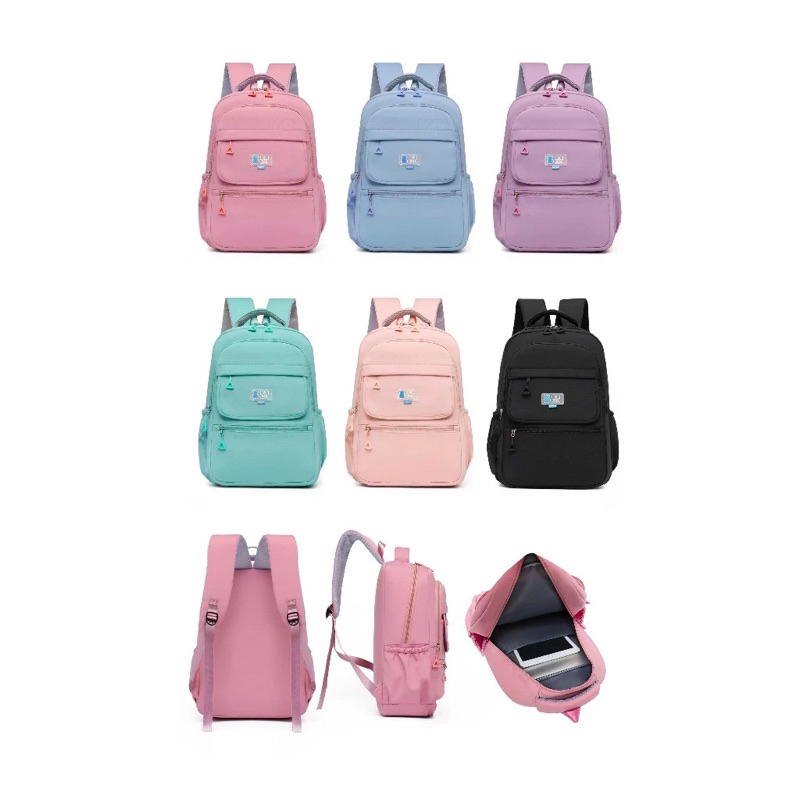 Mochila Feminina Escolar Passeio Coreano Grande Capacidade Impermeável Pronta Entrega