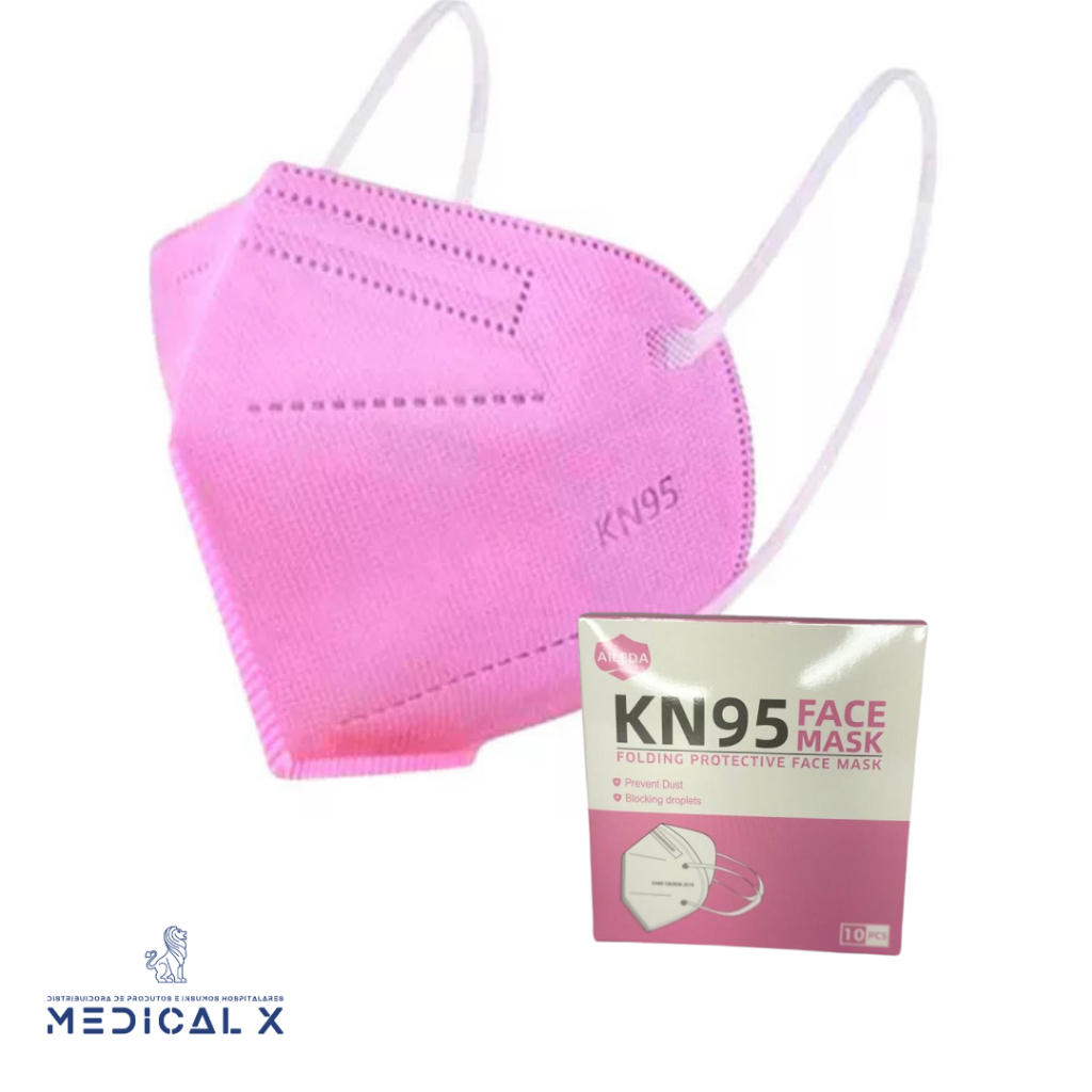 KIT 30 Máscaras Respiratória Rosa Proteção Facial KN95 | Shopee Brasil