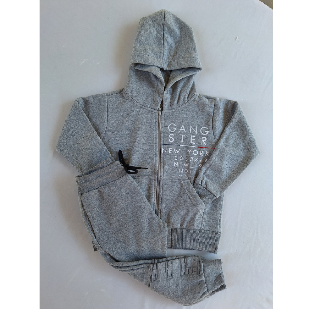 Conjunto moletom infantil da marca Gangster meninos Shopee Brasil