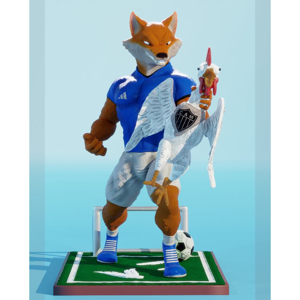 Mascote Cruzeiro Rapozao V2 28cm