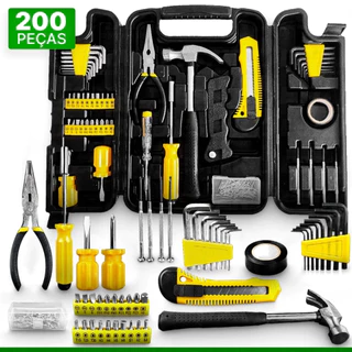 Kit Jogo De Ferramentas 200 Pcs C/Soquetes Chaves 0	5456 Titanium