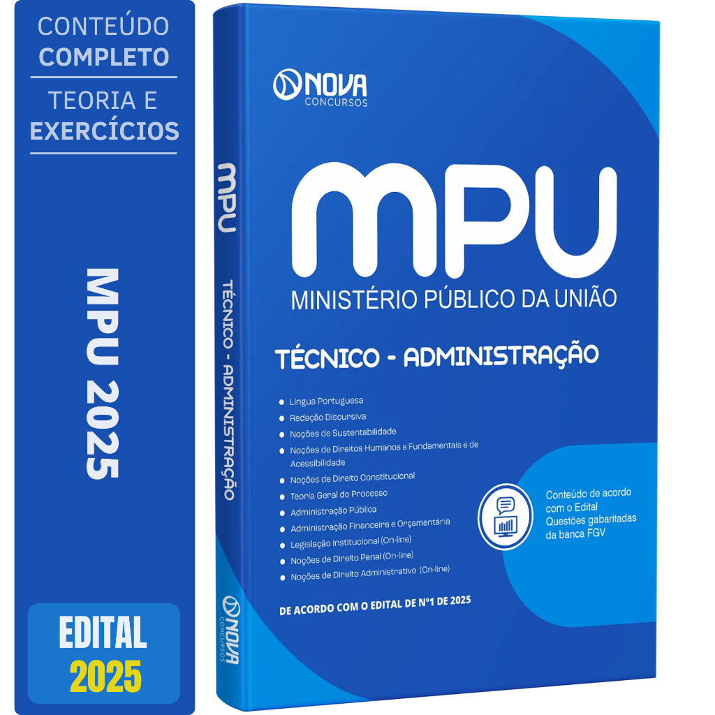 Apostila MPU 2025 - Técnico em Administração - Prova 2025 | Shopee Brasil