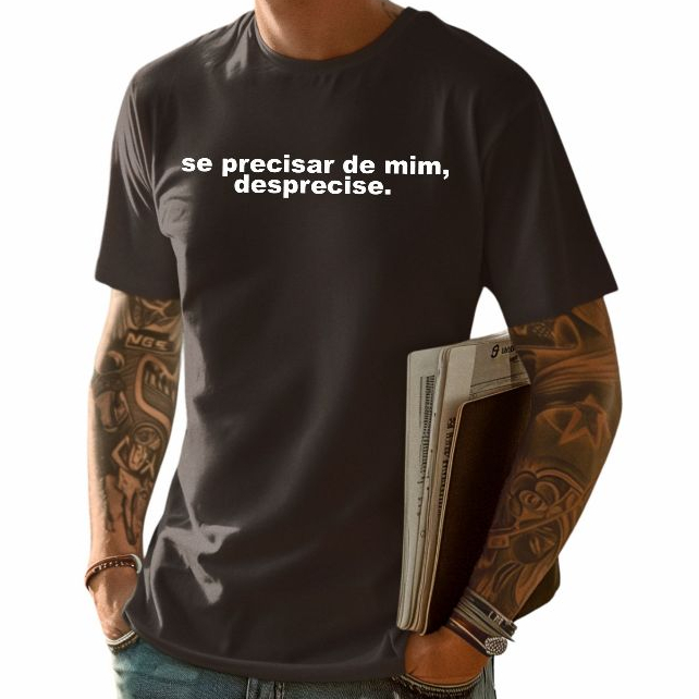 Camiseta Estampada Frase Se Precisar de mim,Desprecise 100% Algodão ...