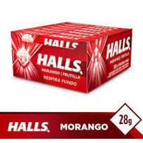 Drops Halls Morango - 28g c/ 21 unidades