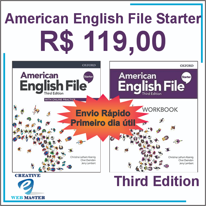 Kit American English File Starter - 3º Ed. - Impressões Coloridas