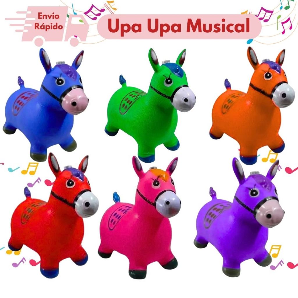 Cavalinho Upa Upa Inflavel Procoto Brinquedo Pula Pula Musica Infantil ...