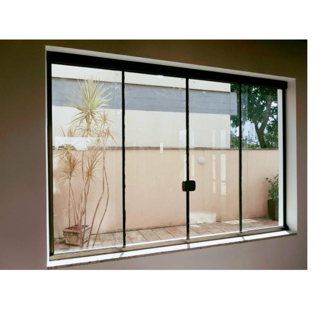 Janela Blindex 150x120 Vidro Temperado 8mm Completa para Instalação