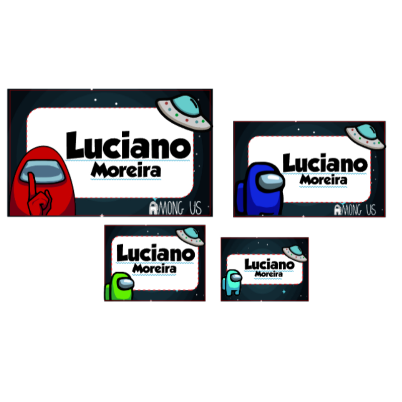 Etiquetas Escolares Personalizadas no tema Among us - Envio em 48 horas ...