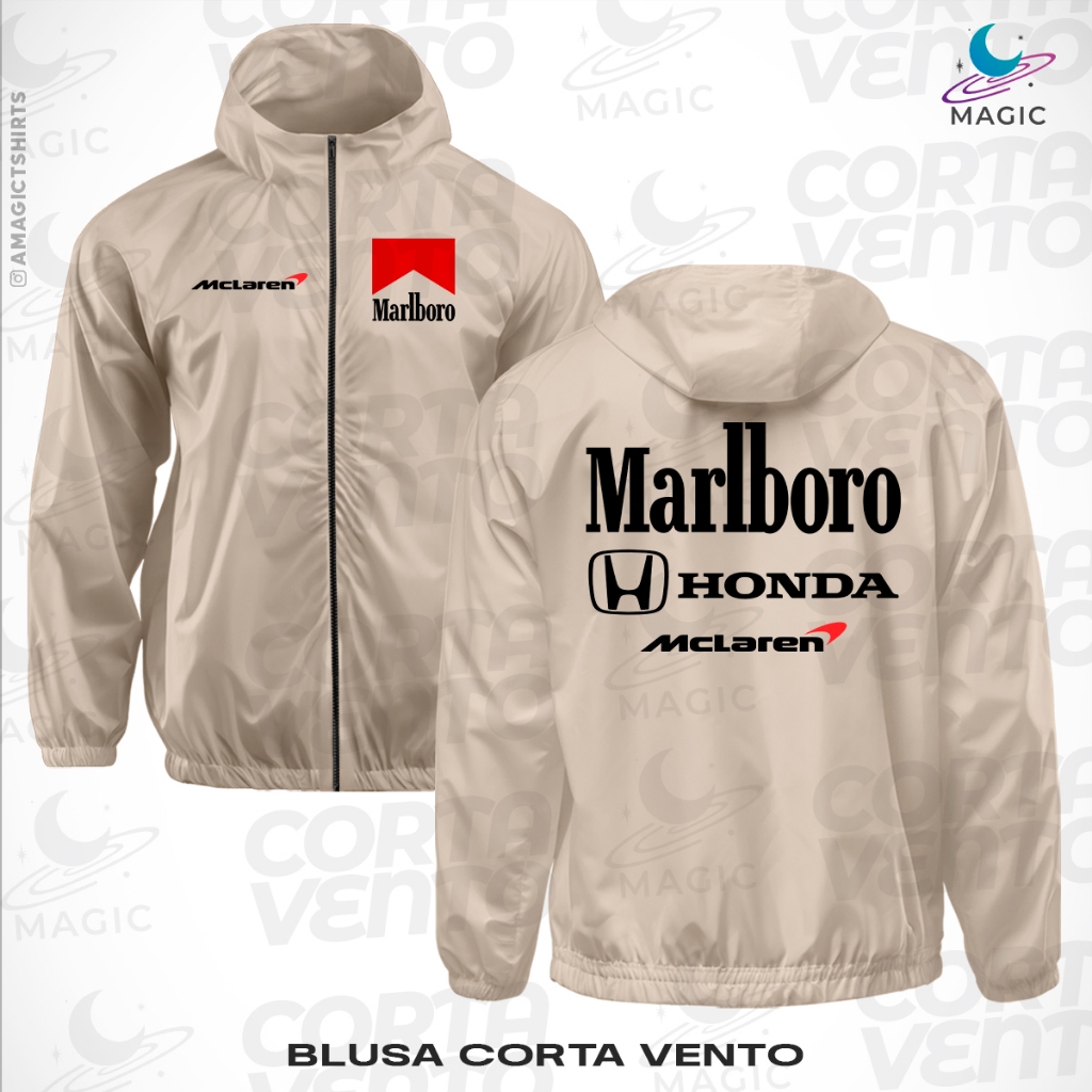 美品 HONDA Marlboro McLaren F1 ジャケット Blusa corta vento Sponsorships Mclaren - Honda 100% Microfibra
