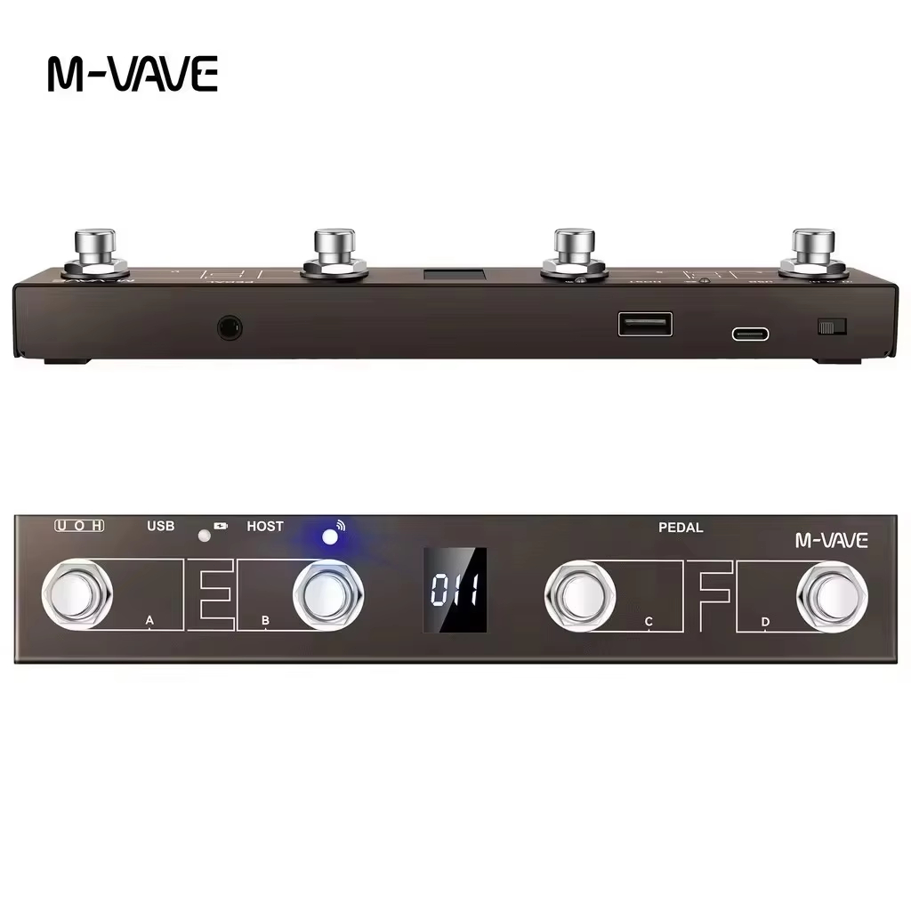 thumbnail image 2 of M-vave Chocolate Plus Wireless MIDI Controller Pro Keyboard 4 Buttons Foot Switch Supports MIDI Host Interface Control I.1281436474 2 of 13