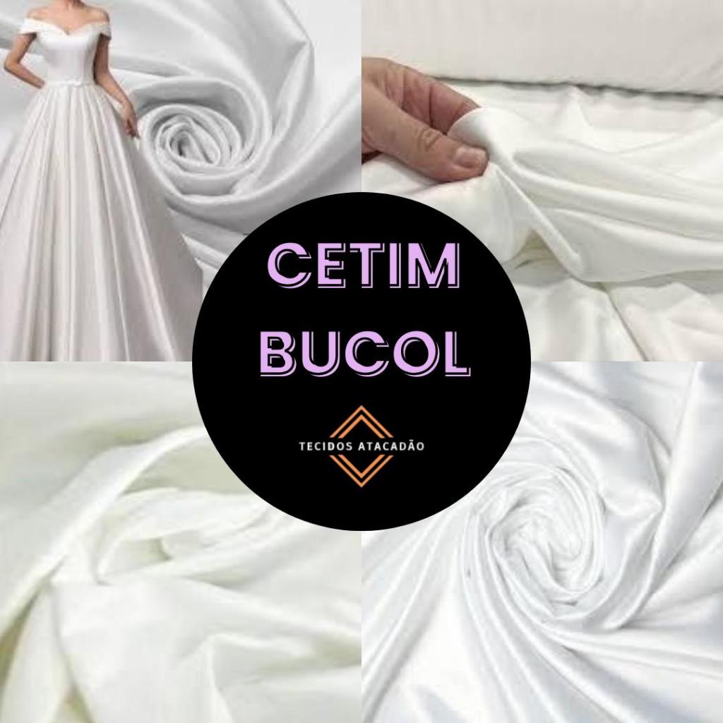 10 Metros Tecido Cetim Bucol Noiva Branco | Shopee Brasil