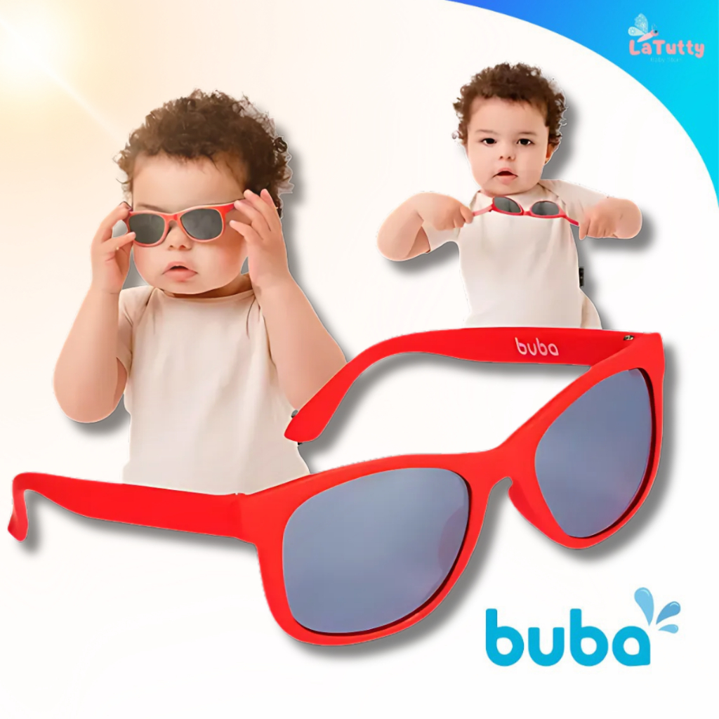 Óculos de Sol Infantil Buba Original Proteção UVA UVB com Estojo 0 a 3 ...