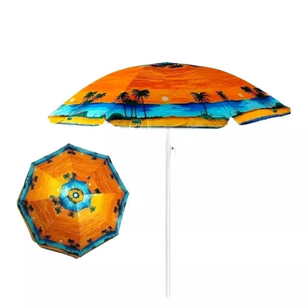 Guarda Sol Articulado 1,80 De Praia Piscina Belfix Estampa | Shopee Brasil