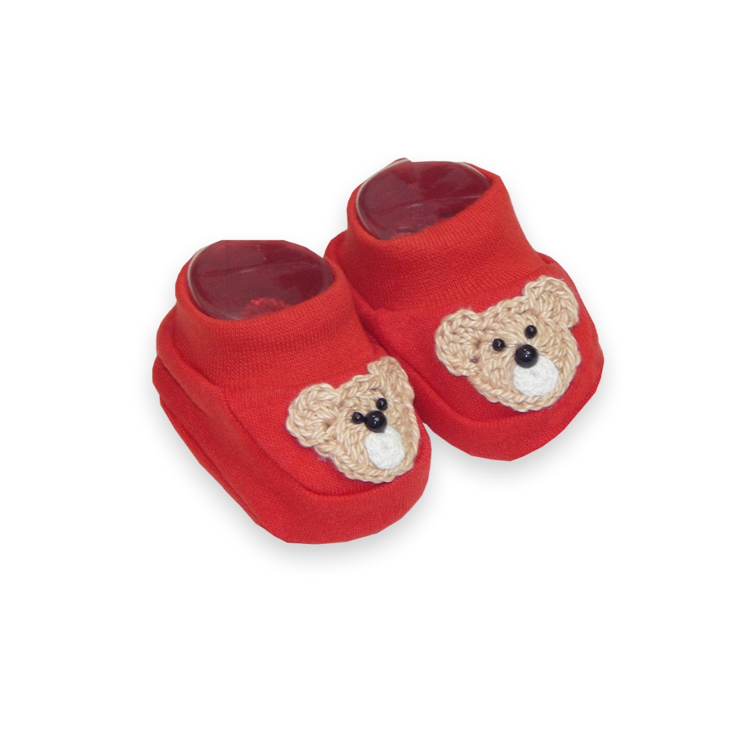 Sapatinho Meia Bebê Pantufa Decorada Bichos e Ursinhos Sortidos de