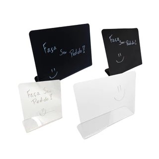 Mini Lousa Quadro Anotacao Porta Recado Aviso mesa Acrilico