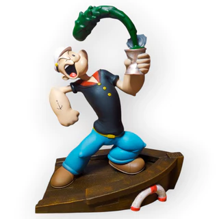 Action Figure Popeye Diorama Geek Nostálgico - Boneco de Figura de Ação Colecionável em Resina